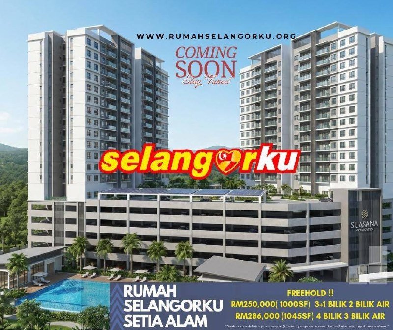 RSKU Setia Alam – Apartment 4 Bilik 3 Tandas